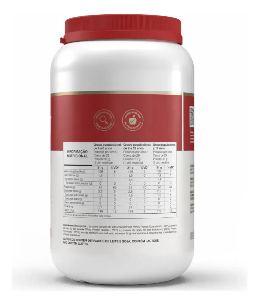 suplemento alimentar Whey Fort 3W Baunilha 900g Vitafor