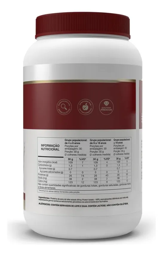 Whey Protein Isolado Isofort Baunilha Pote 900g Vitafor